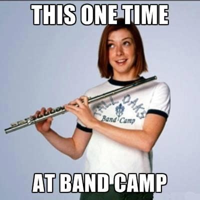 But towards the end her "One time at band camp" story is very erotic and she asks when they are going to have sex. That's what an "one time at ...